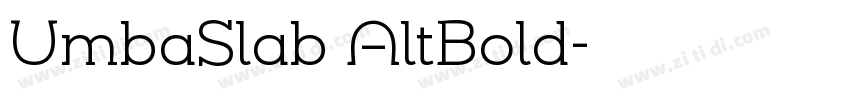 UmbaSlab AltBold字体转换